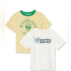 New Amazon Essentials  Marvel  Boys and Toddlers' T-Shirts, Pack of 2